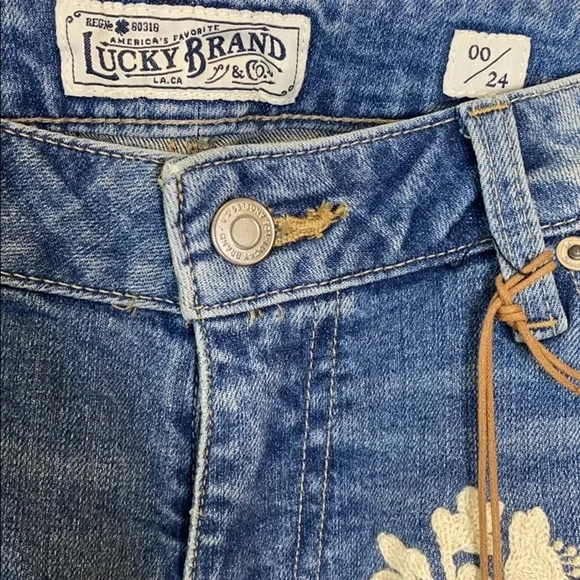 Lucky Brand Lolita Floral Skinny Jeans Size 00 NWT - Picture 6 of 10